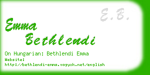 emma bethlendi business card